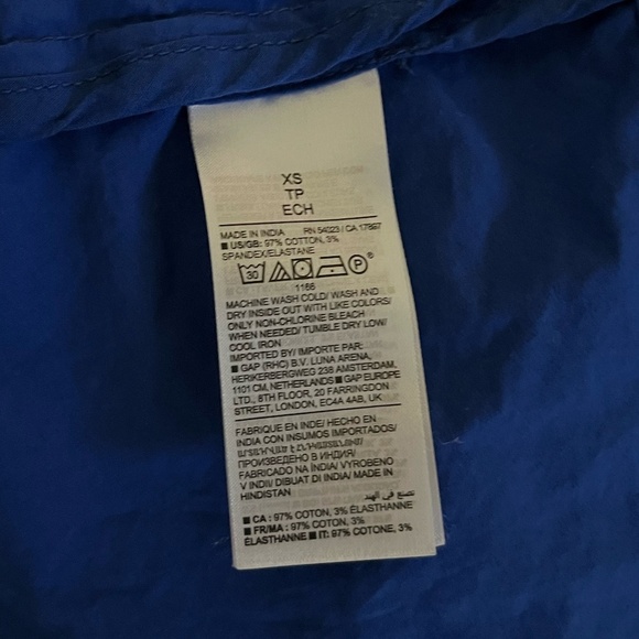 BANANA REPUBLIC | Like New Cobalt Blue Cotton Paxton Poplin Mini Dress | Size XS - Picture 11 of 12